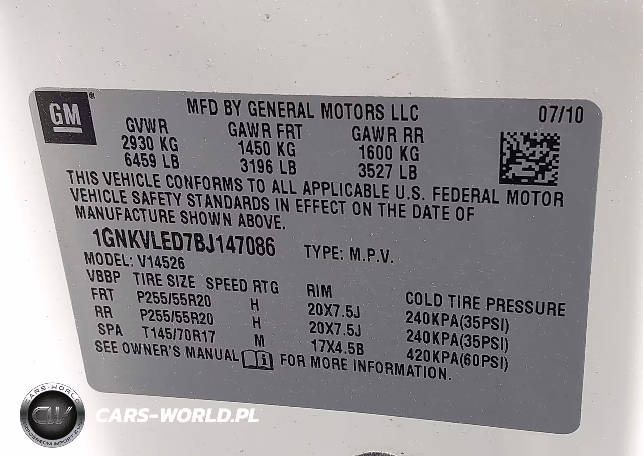 2011 Chevrolet Traverse Ltz VIN:1GNKVLED7BJ147086 - 9