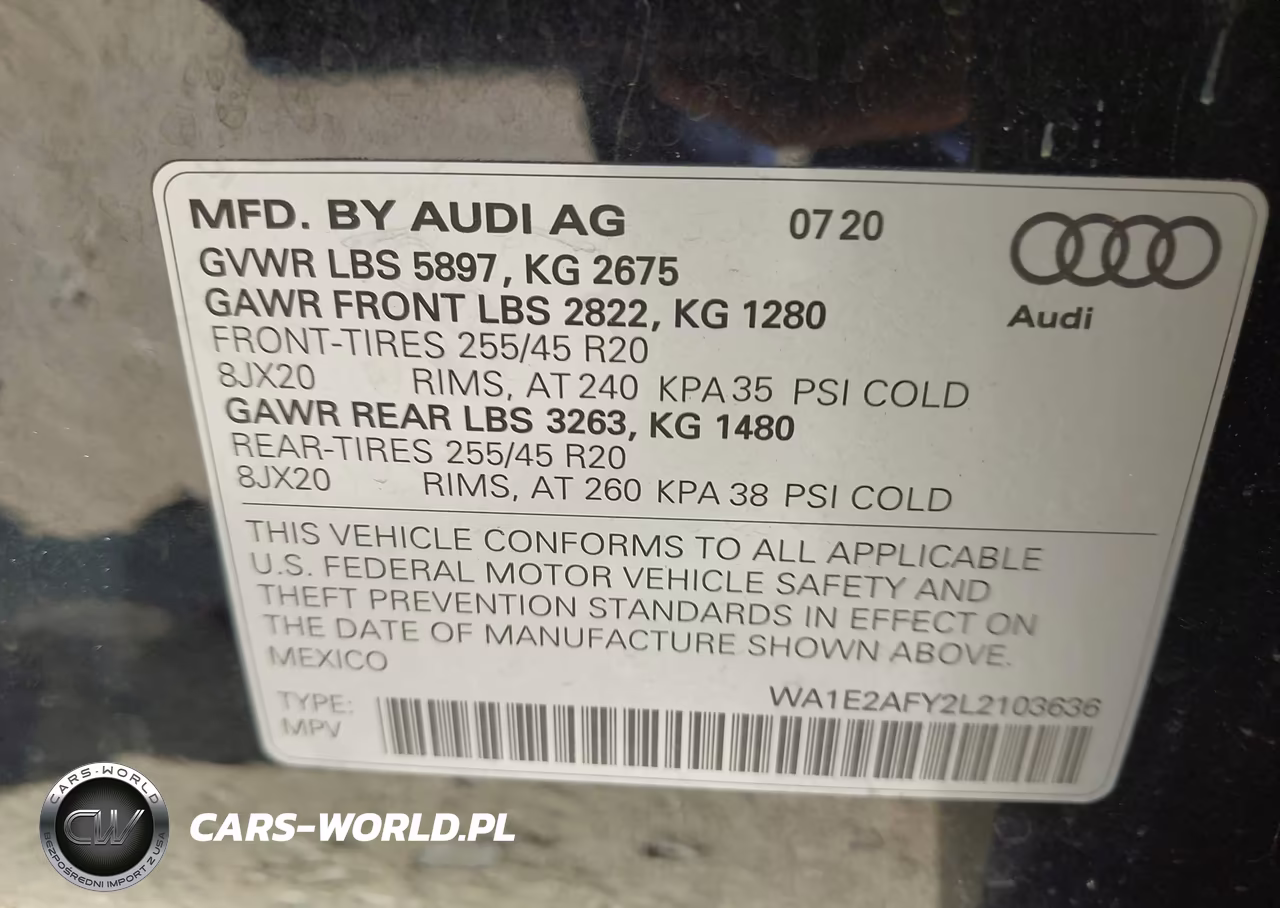 2020 Audi Q5 Premium Plus 55 Tfsi E Quattro S Tronic VIN:WA1E2AFY2L2103636 - 9