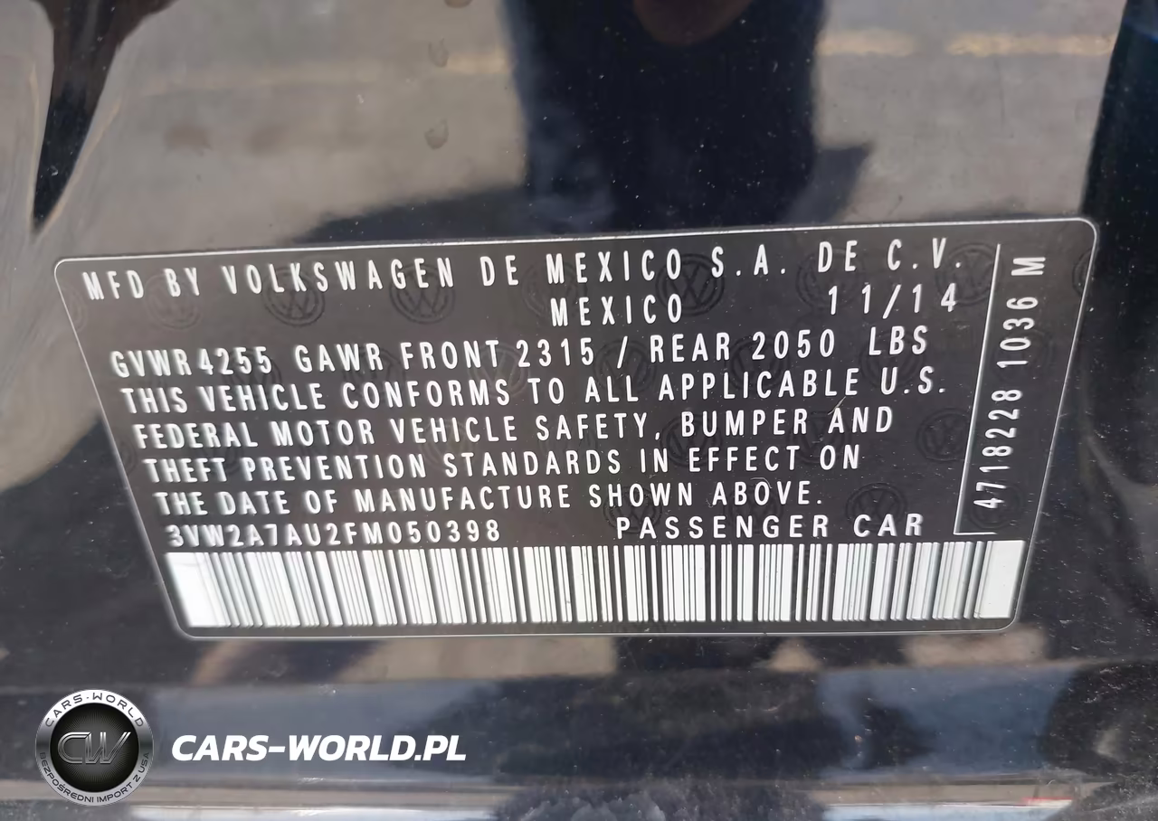 2015 Volkswagen Golf Tdi S 4-Door VIN:3VW2A7AU2FM050398 - 9