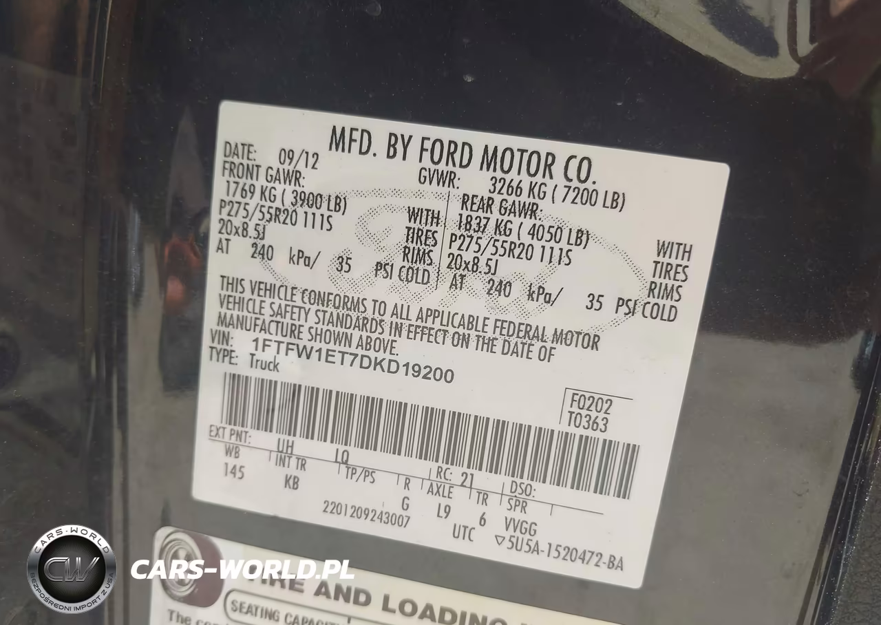 2013 Ford F-150 King Ranch VIN:1FTFW1ET7DKD19200 - 9