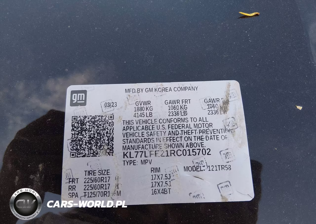 2024 Chevrolet Trax Fwd Sp VIN:KL77LFE21RC015702 - 9