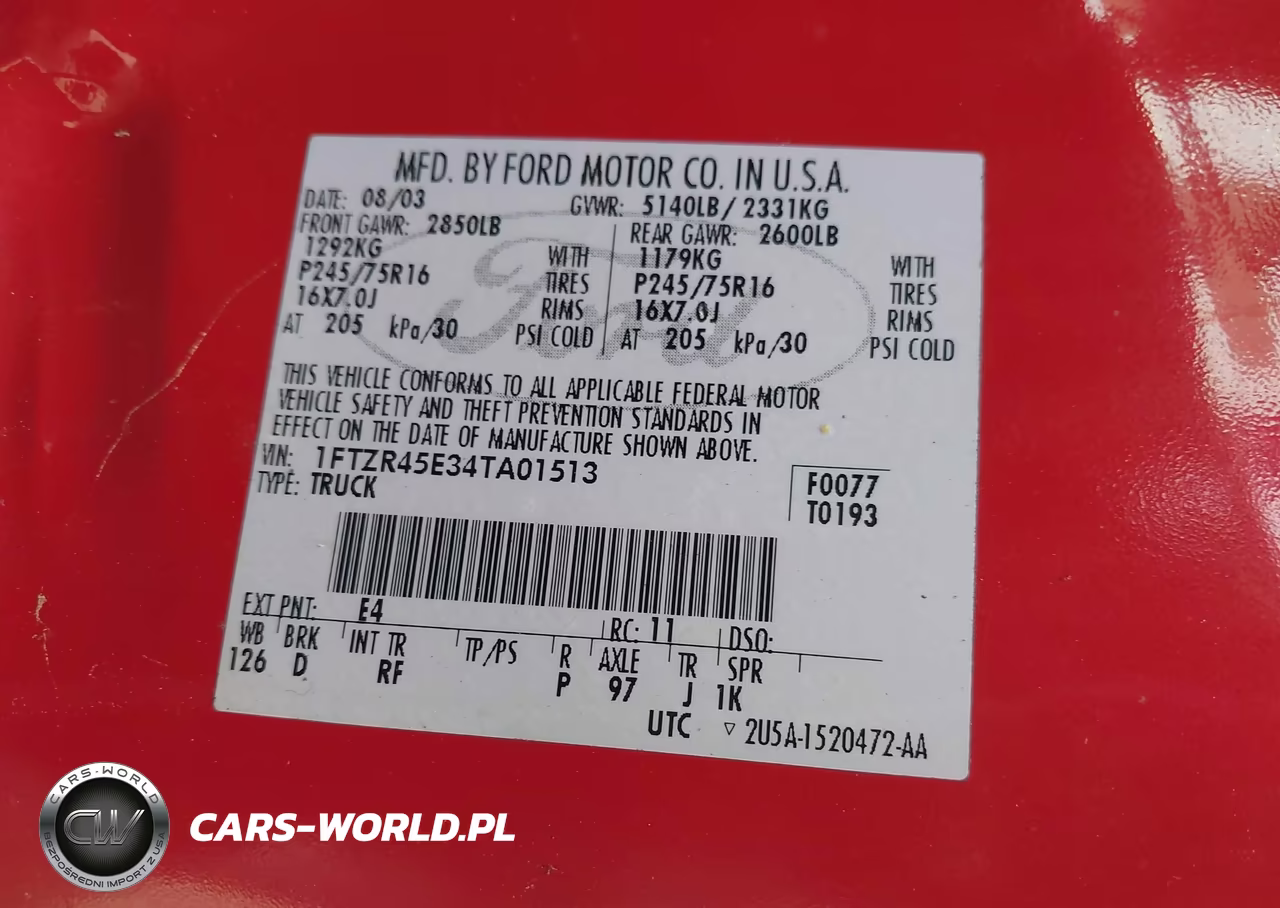 2004 Ford Ranger Edge-Tremor-Xlt VIN:1FTZR45E34TA01513 - 9