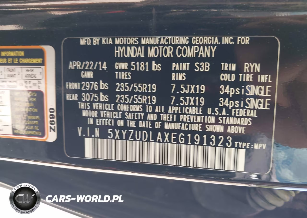 2014 Hyundai Santa Fe Sport 2.0L Turbo VIN:5XYZUDLAXEG191323 - 9