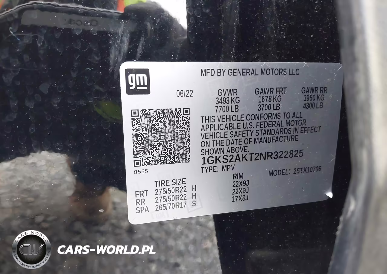 2022 GMC Yukon 4Wd Sle VIN:1GKS2AKT2NR322825 - 9