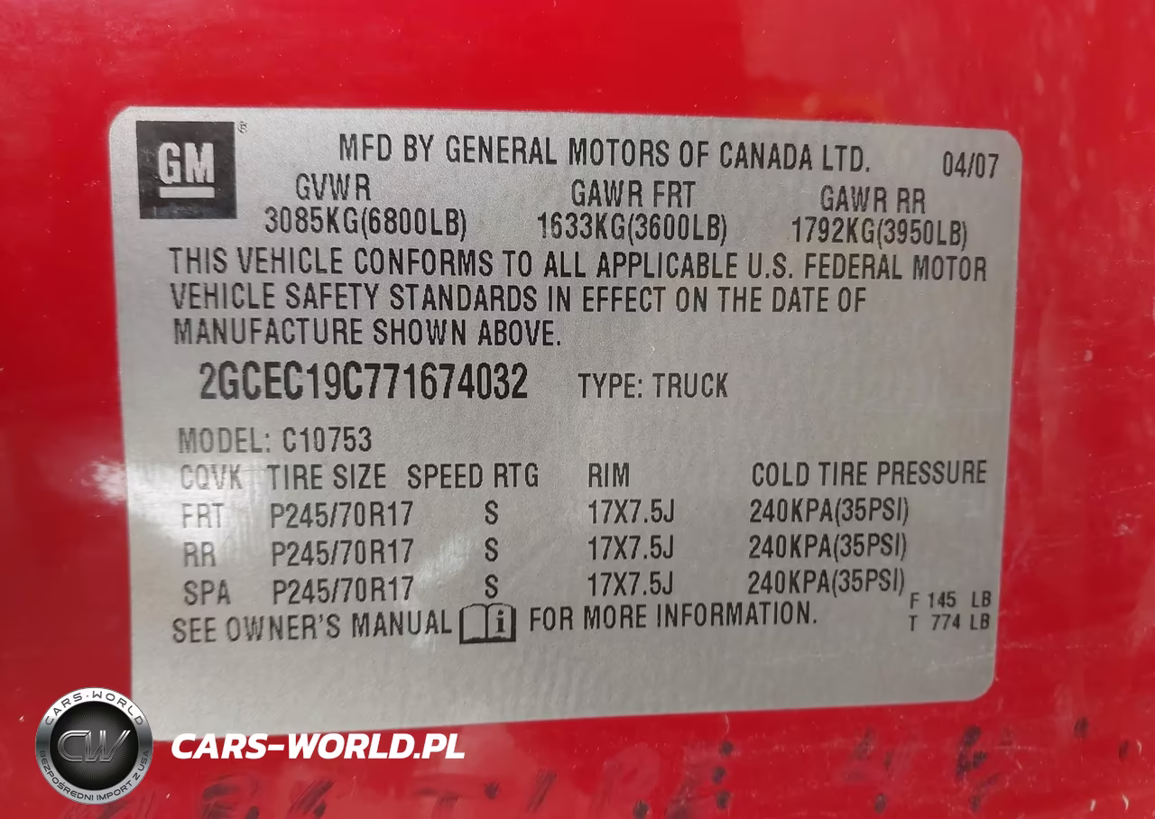 2007 Chevrolet Silverado 1500 Lt1 VIN:2GCEC19C771674032 - 9
