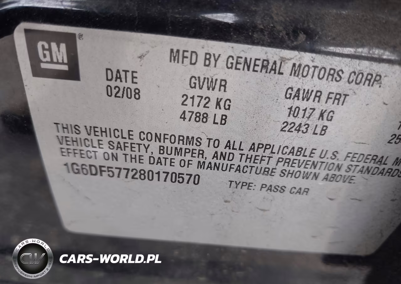 2008 Cadillac Cts Standard VIN:1G6DF577280170570 - 9