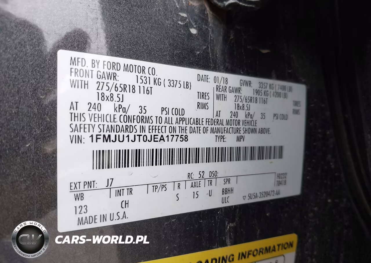 2018 Ford Expedition Xlt VIN:1FMJU1JT0JEA17758 - 9