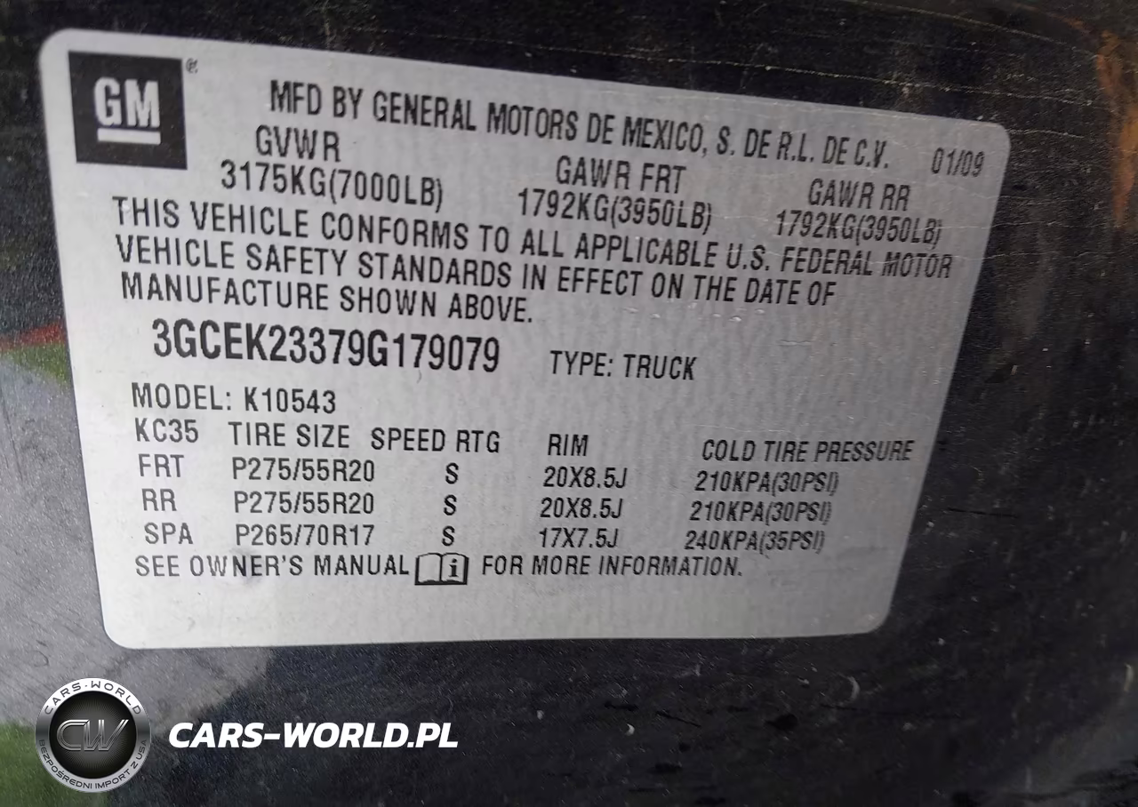 2009 Chevrolet Silverado 1500 Lt VIN:3GCEK23379G179079 - 9