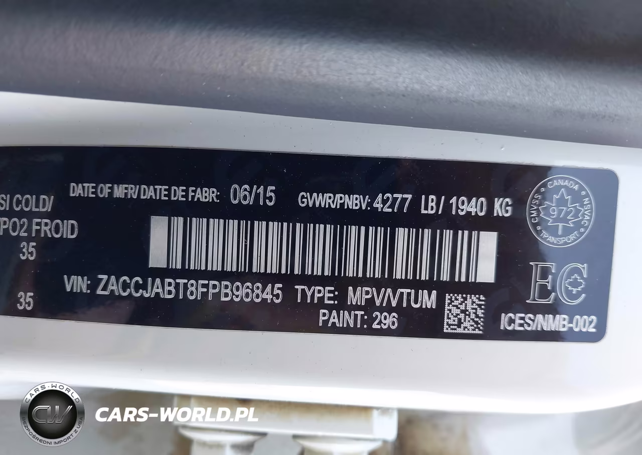 2015 Jeep Renegade North VIN:ZACCJABT8FPB96845 - 9