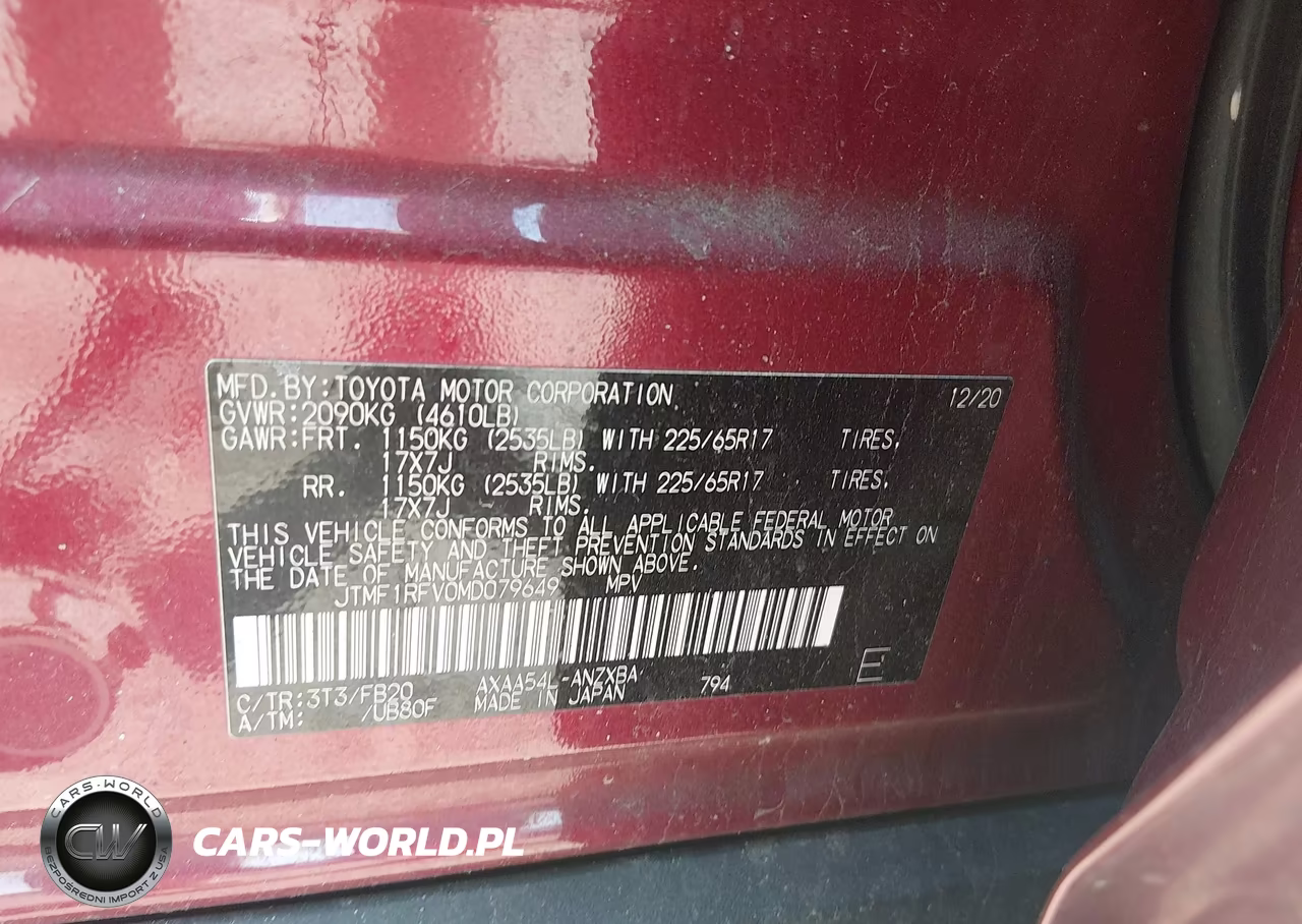 2021 Toyota Rav4 Le VIN:JTMF1RFV0MD079649 - 9
