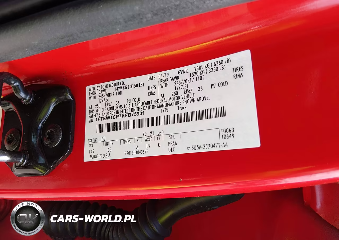 2019 Ford F-150 Xl VIN:1FTEW1CP7KFB75901 - 9