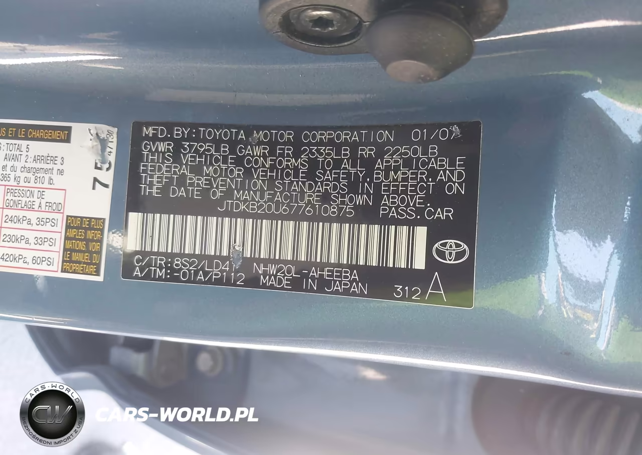 2007 Toyota Prius VIN:JTDKB20U677610875 - 9
