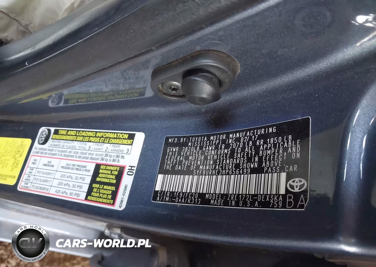 2017 Toyota Corolla Se VIN:5YFBURHE3HP656499 - 9