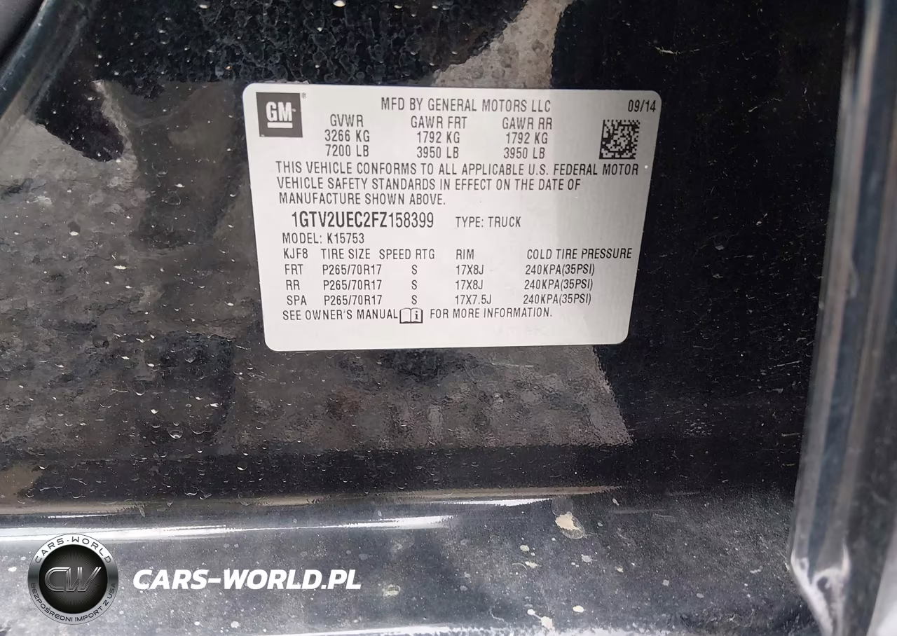 2015 GMC Sierra 1500 Sle VIN:1GTV2UEC2FZ158399 - 9