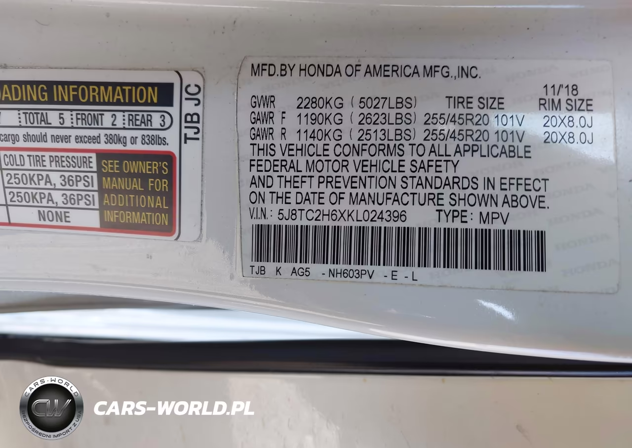 2019 Acura Rdx A-Spec Package VIN:5J8TC2H6XKL024396 - 9