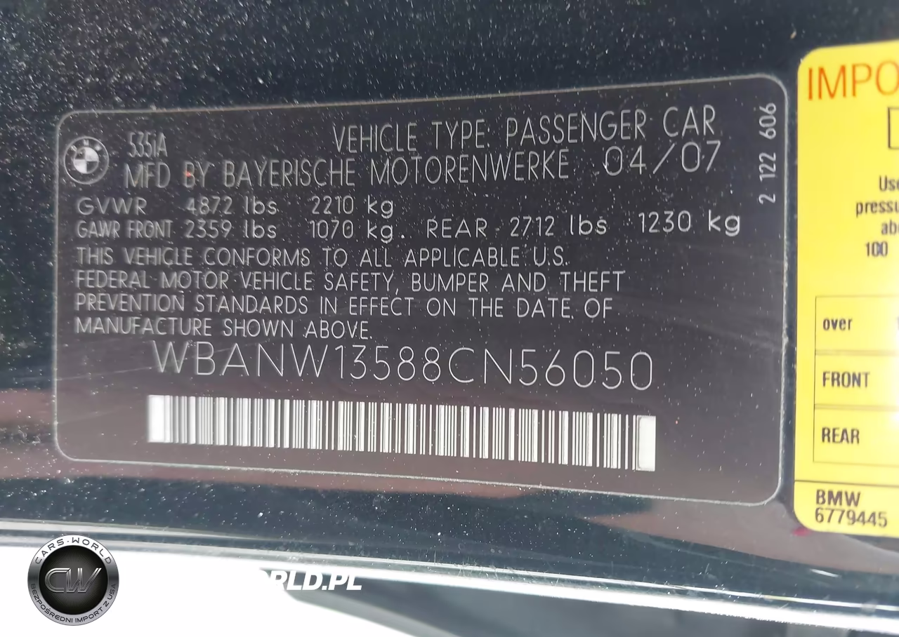 2008 BMW 535I VIN:WBANW13588CN56050 - 9