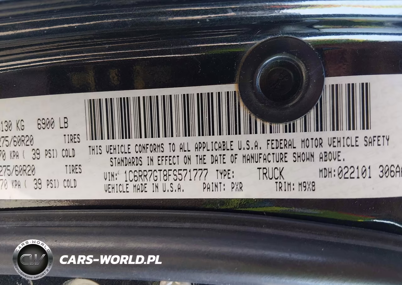2015 Ram 1500 Big Horn VIN:1C6RR7GT8FS571777 - 9