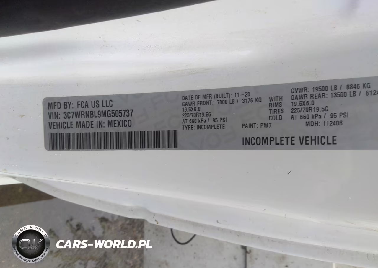2021 Ram 5500 Chassis Tradesman-Slt VIN:3C7WRNBL9MG505737 - 9