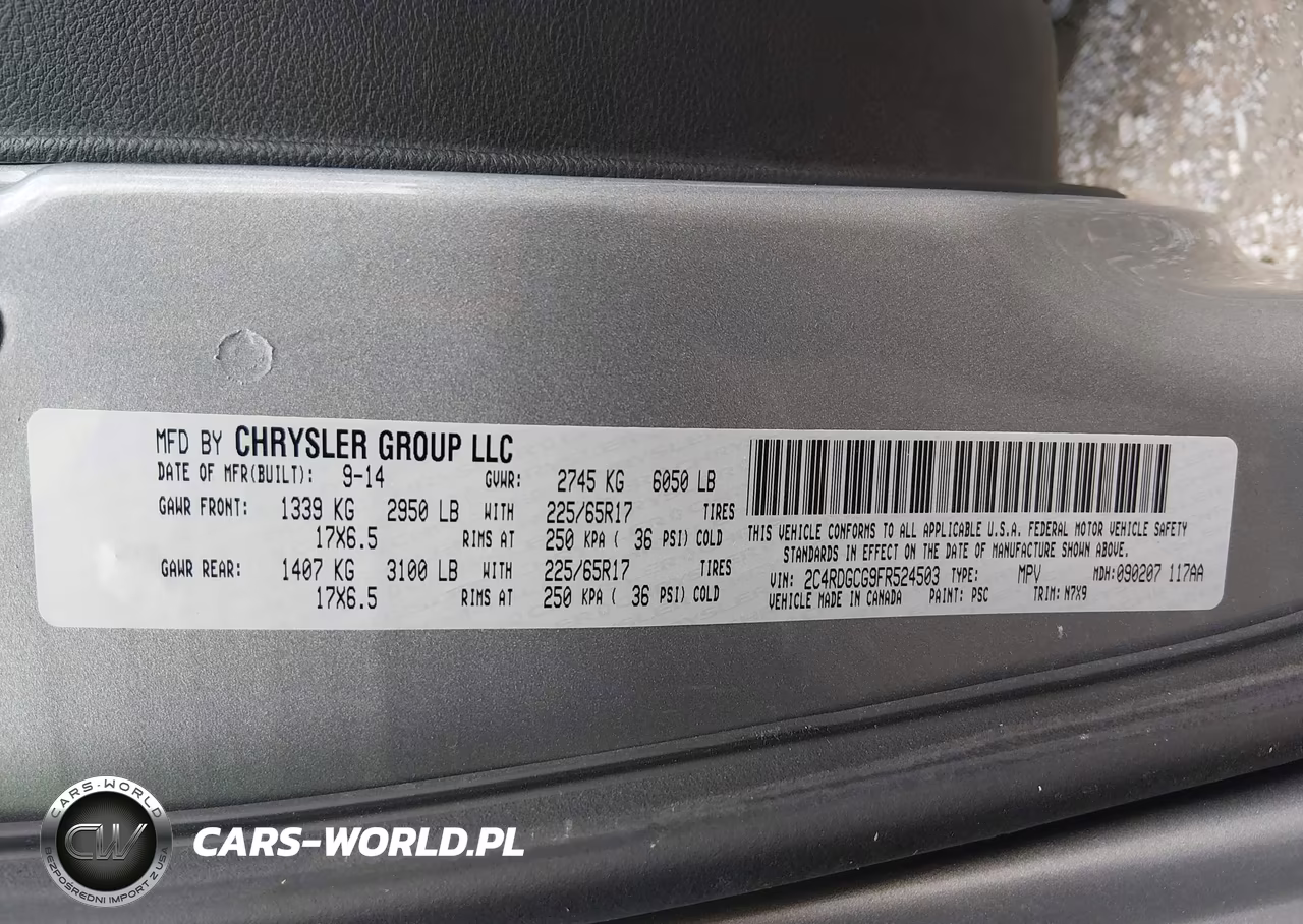 2015 Dodge Grand Caravan Sxt VIN:2C4RDGCG9FR524503 - 9