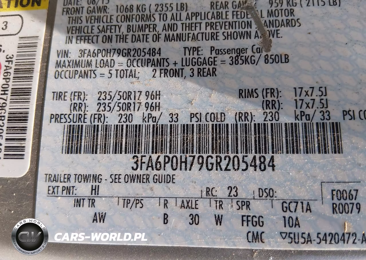 2016 Ford Fusion Se VIN:3FA6P0H79GR205484 - 9