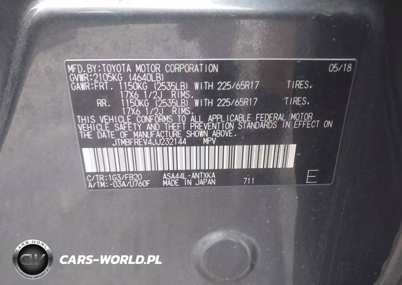 2018 Toyota Rav4 Le VIN:JTMBFREV4JJ232144 - 9