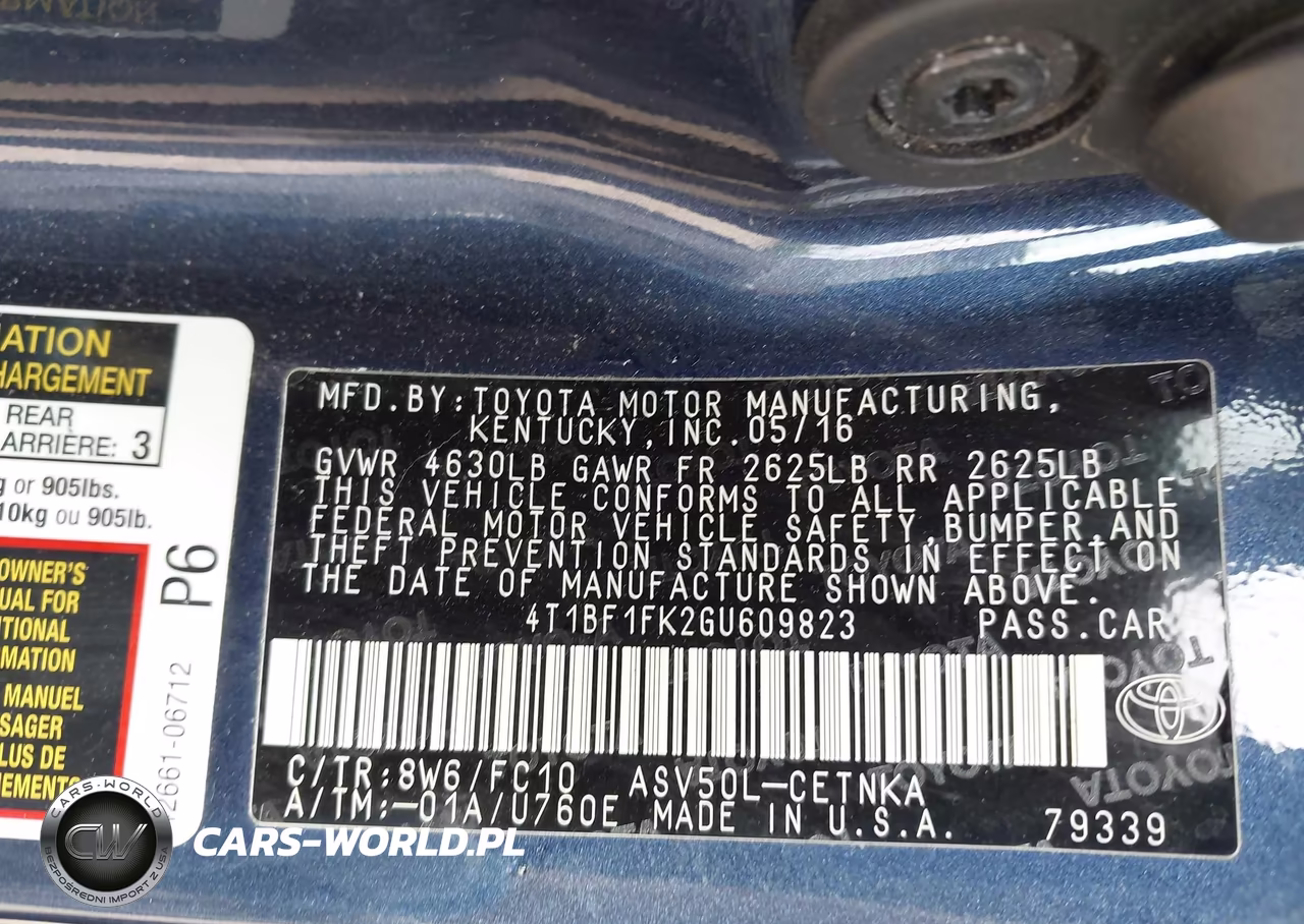 2016 Toyota Camry Le VIN:4T1BF1FK2GU609823 - 9