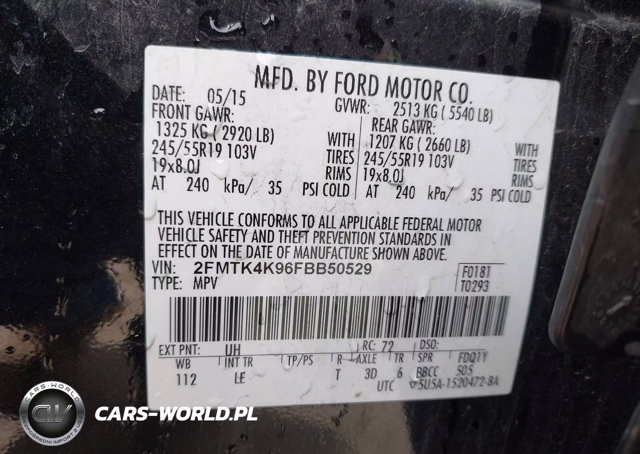 2015 Ford Edge Titanium VIN:2FMTK4K96FBB50529 - 9