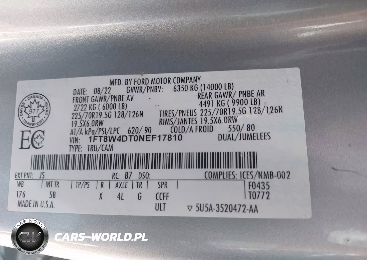 2022 Ford F-450 Lariat VIN:1FT8W4DT0NEF17810 - 8
