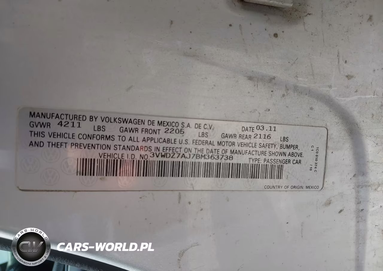 2011 Volkswagen Jetta 2.5L Se VIN:3VWDZ7AJ7BM363738 - 9