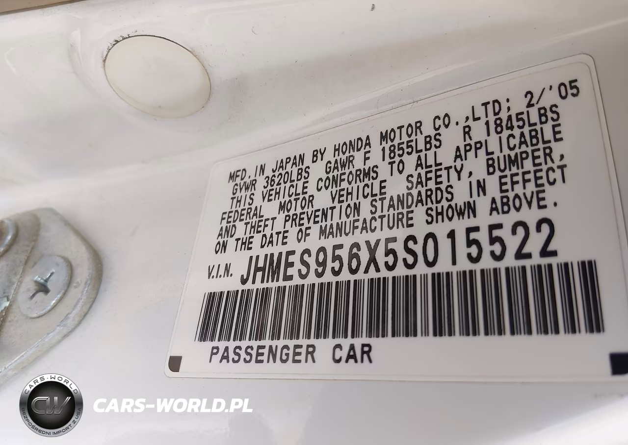 2005 Honda Civic Hybrid VIN:JHMES956X5S015522 - 9