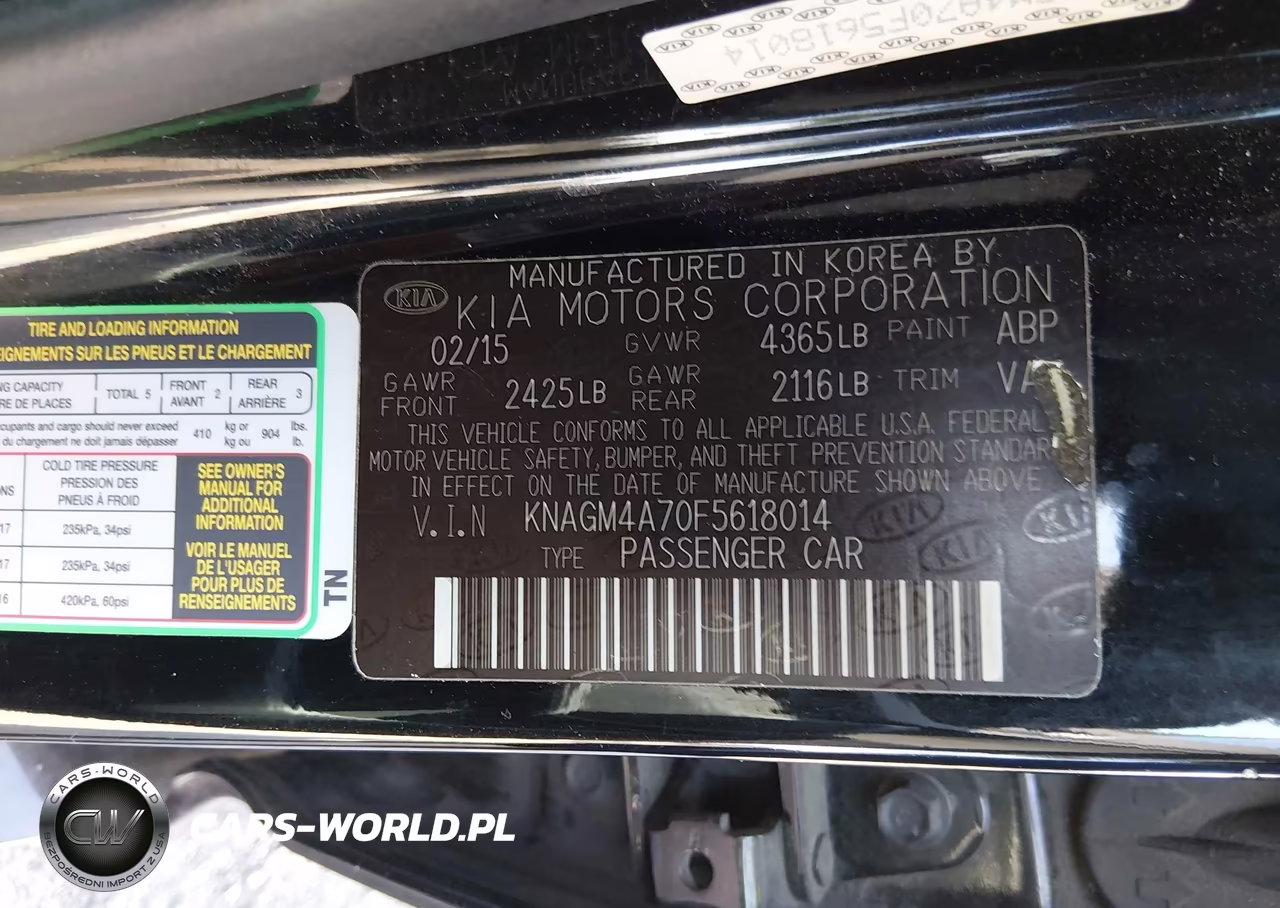 2015 Kia Optima Lx VIN:KNAGM4A70F5618014 - 9