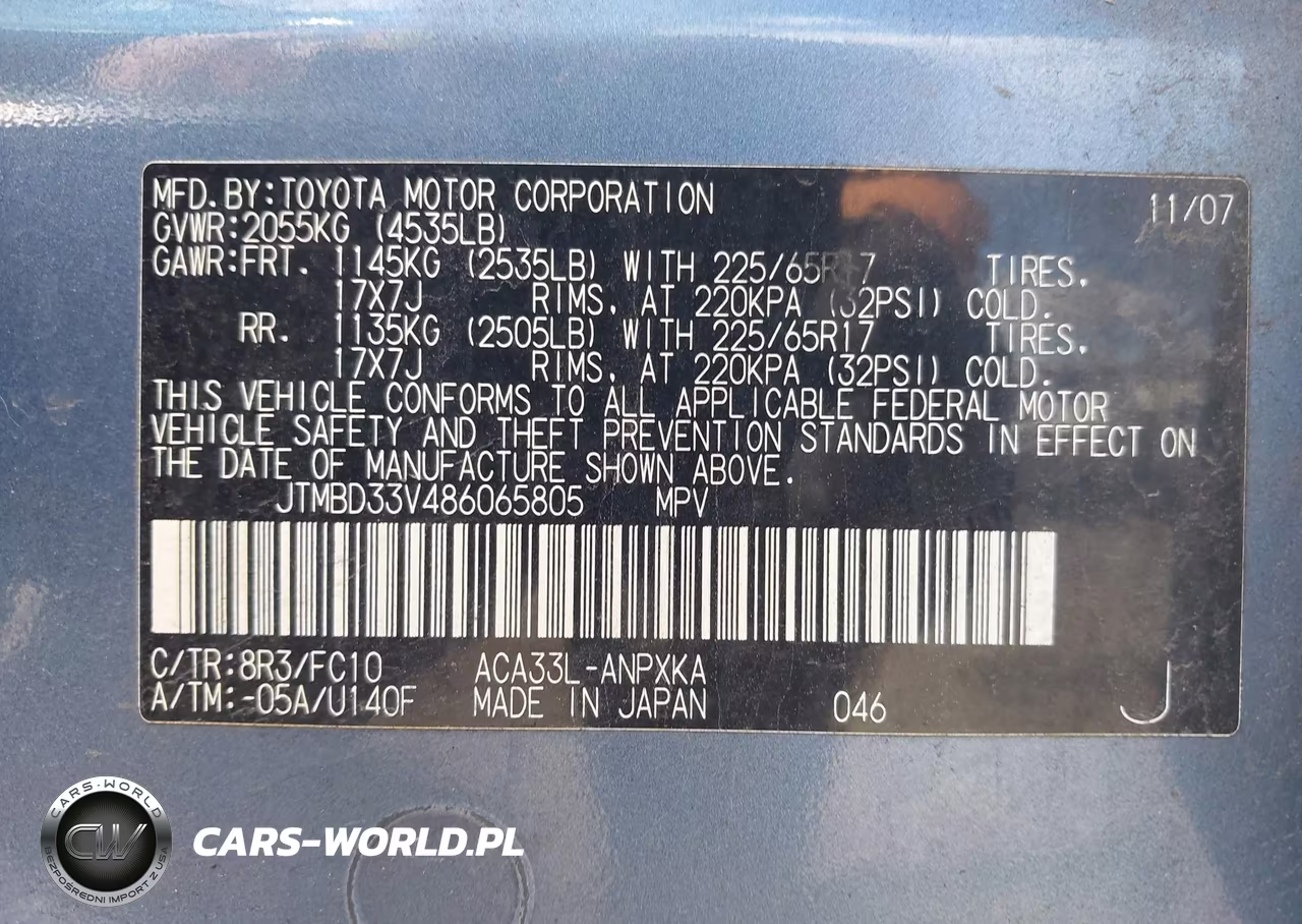 2008 Toyota Rav4 VIN:JTMBD33V486065805 - 9
