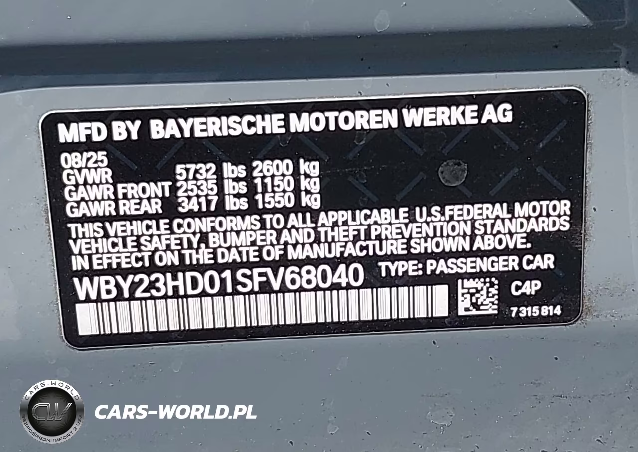 2025 BMW I4 Gran Coupe Edrive40 VIN:WBY23HD01SFV68040 - 9