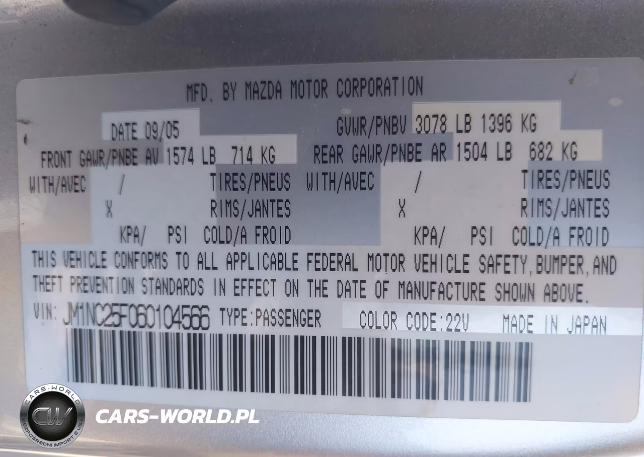 2006 Mazda Mx-5 Grand Touring VIN:JM1NC25F060104566 - 9
