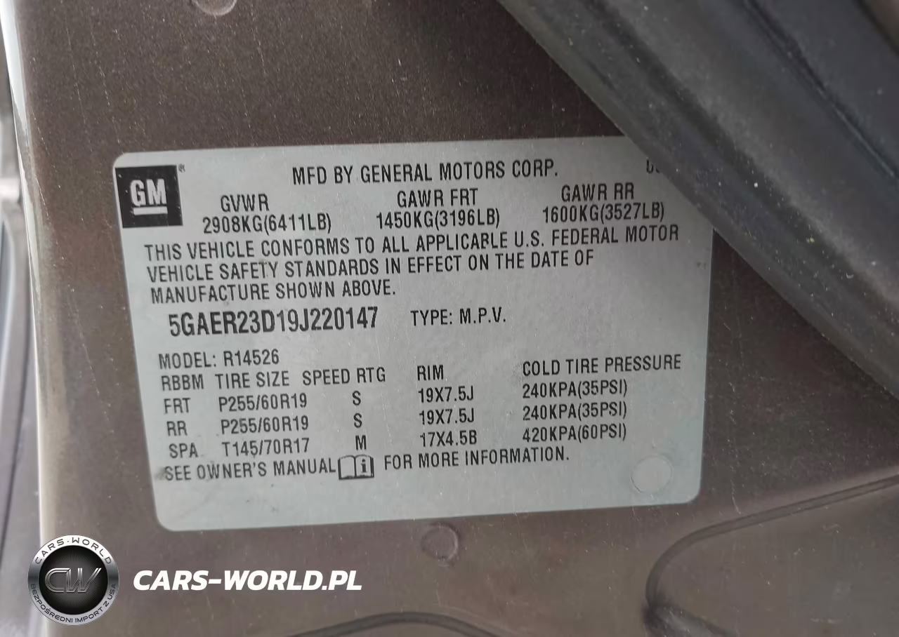 2009 Buick Enclave Cxl VIN:5GAER23D19J220147 - 9