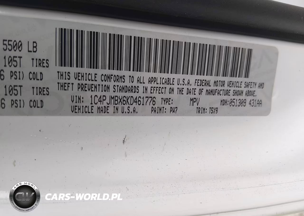 2019 Jeep Cherokee Trailhawk 4X4 VIN:1C4PJMBX6KD461776 - 9