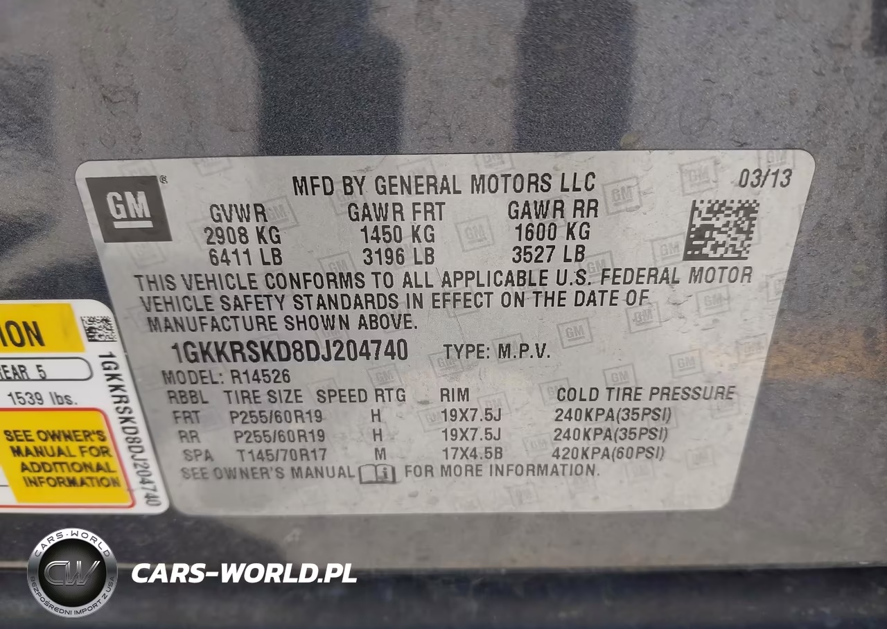 2013 GMC Acadia Slt-2 VIN:1GKKRSKD8DJ204740 - 9
