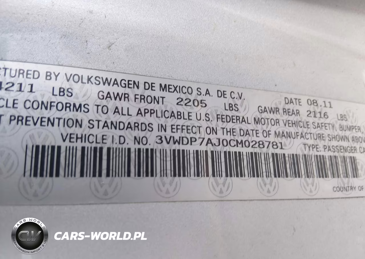 2012 Volkswagen Jetta 2.5L Se VIN:3VWDP7AJ0CM028781 - 9