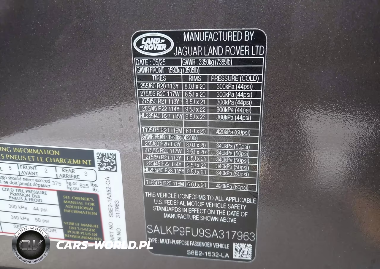 2025 Land Rover Range Rover P400 Se VIN:SALKP9FU9SA317963 - 9