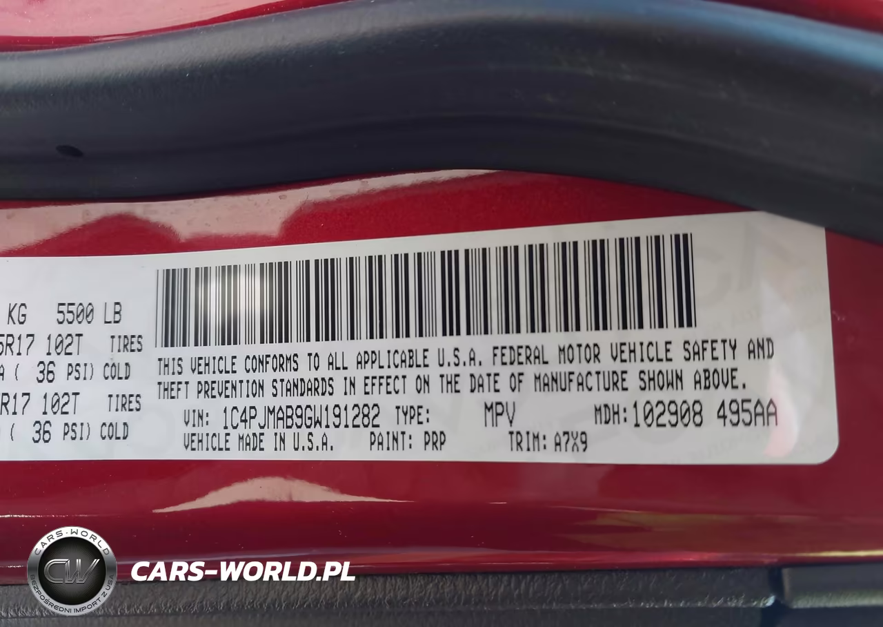 2016 Jeep Cherokee Sport VIN:1C4PJMAB9GW191282 - 9
