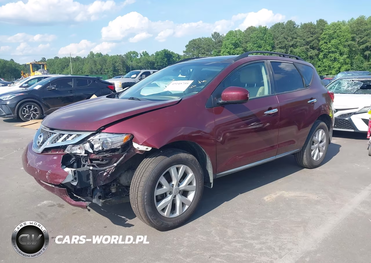 2012 Nissan Murano Sl VIN:JN8AZ1MU8CW101824 - 2