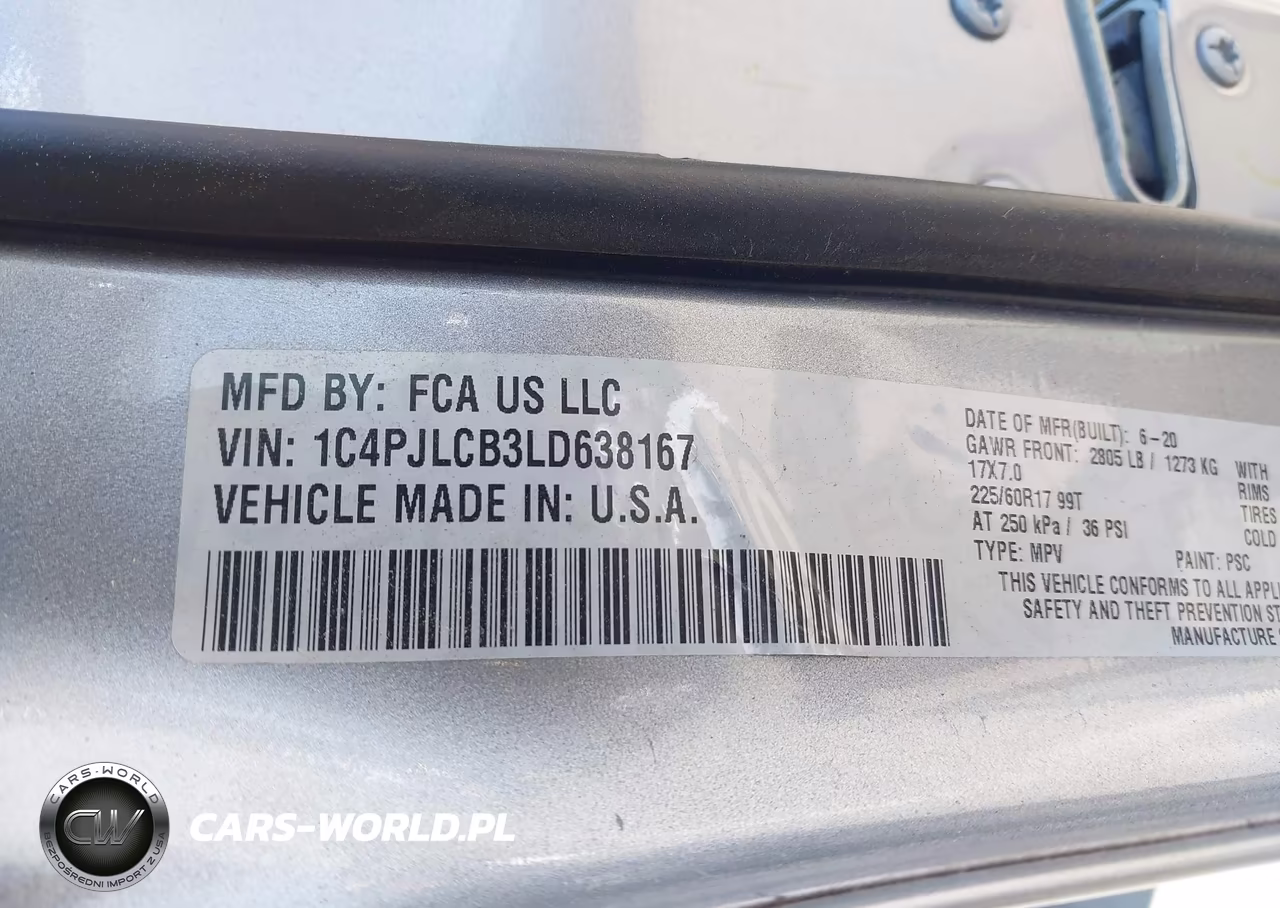 2020 Jeep Cherokee Latitude Fwd VIN:1C4PJLCB3LD638167 - 9