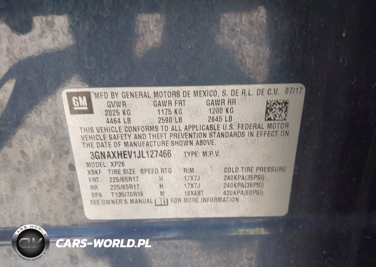 2018 Chevrolet Equinox Ls VIN:3GNAXHEV1JL127466 - 9