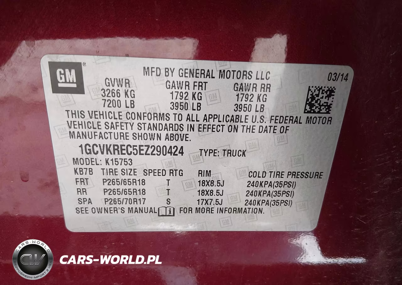 2014 Chevrolet Silverado 1500 2Lt VIN:1GCVKREC5EZ290424 - 9