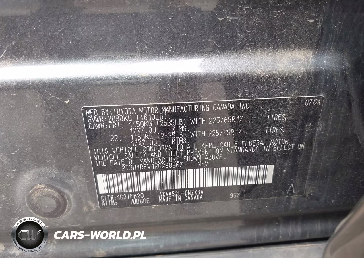 2024 Toyota Rav4 Le VIN:2T3H1RFV1RC288967 - 9