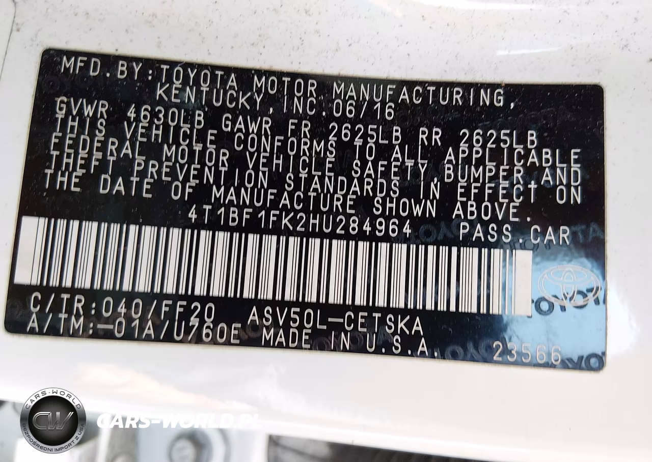 2017 Toyota Camry Se VIN:4T1BF1FK2HU284964 - 9