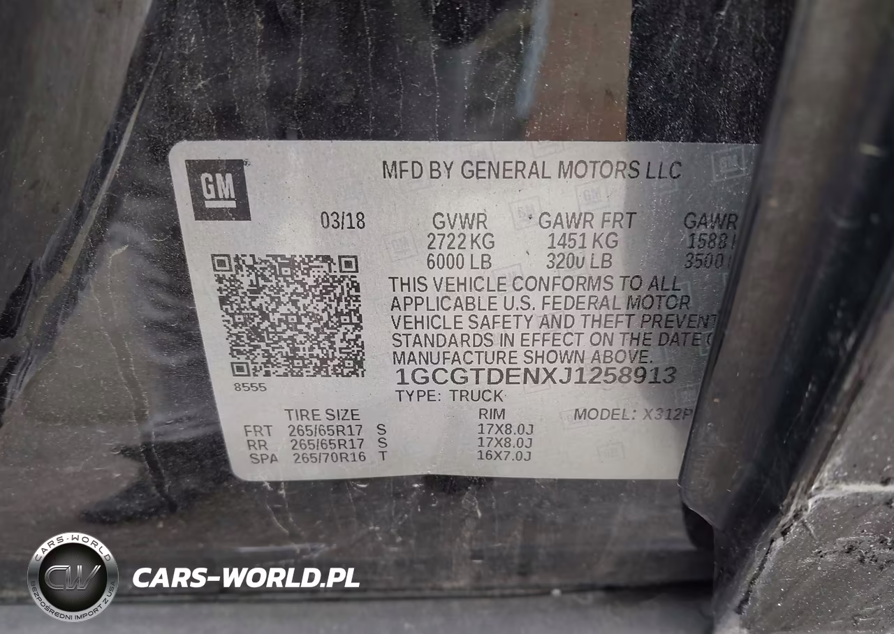 2018 Chevrolet Colorado Z71 VIN:1GCGTDENXJ1258913 - 9