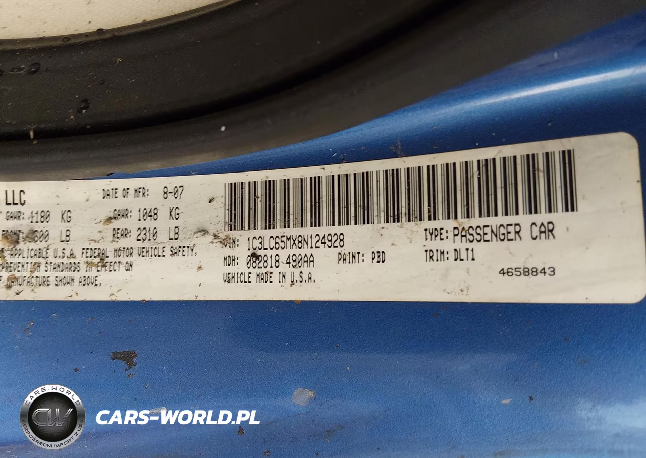2008 Chrysler Sebring Limited VIN:1C3LC65MX8N124928 - 9