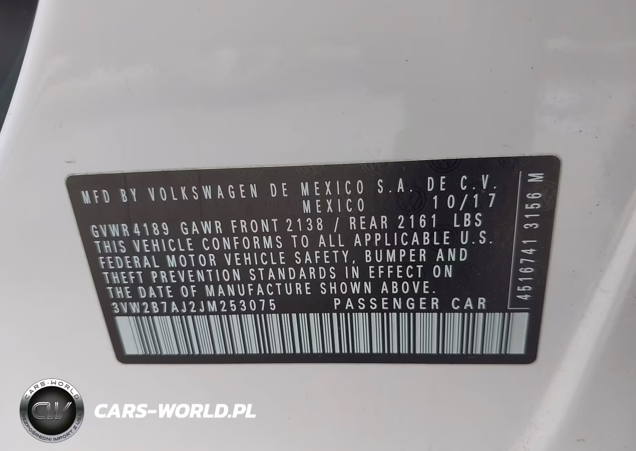 2018 Volkswagen Jetta 1.4T S VIN:3VW2B7AJ2JM253075 - 9