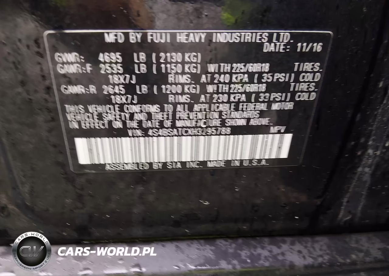 2017 Subaru Outback 2.5I Touring VIN:4S4BSATCXH3295788 - 9